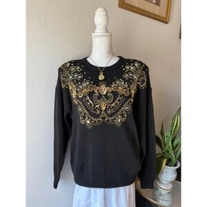 Beaded Gold Sweater